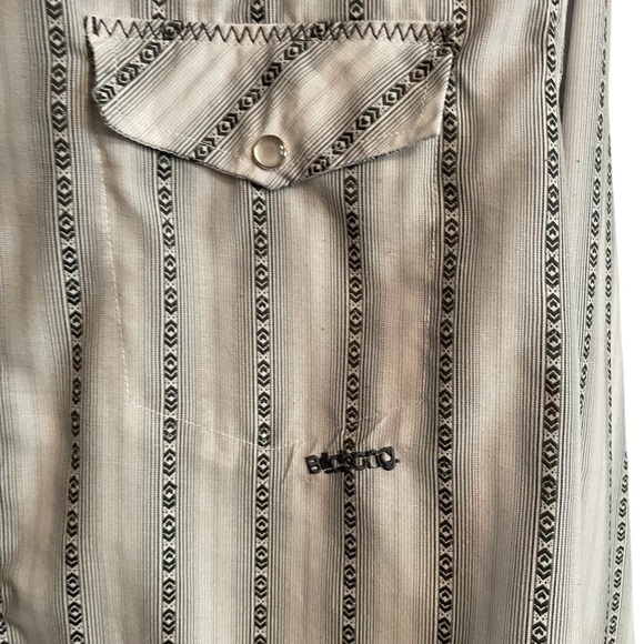 Western Billabong Slim Fit Men’s Pearl Button Shirt-Size Large - Picture 3 of 13